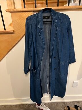 Z. Cavaricci Dark Blue Longline Denim Jacket